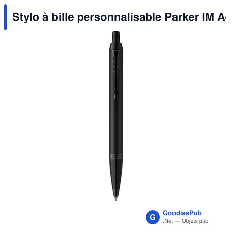 Stylo à bille personnalisable Parker IM Achromatic avec logo