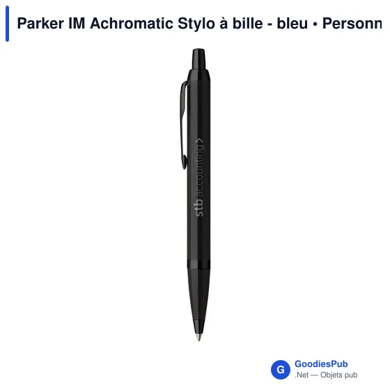 Stylo à bille personnalisable Parker IM Achromatic avec logo - Image 2