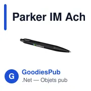 Stylo à bille personnalisable Parker IM Achromatic avec logo - Miniature 3