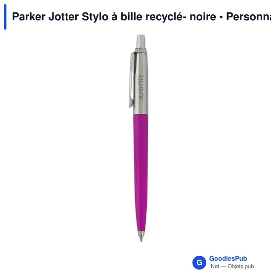 Stylo à bille personnalisable Parker Jotter avec logo - Image 2