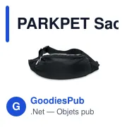 PARKPET Sac banane en RPET 210D - Miniature 2