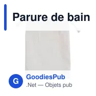 Parure de bain personnalisable avec logo - Jean - Miniature 1