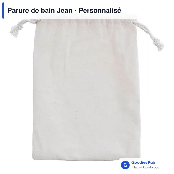 Parure de bain personnalisable avec logo - Jean - Image 1