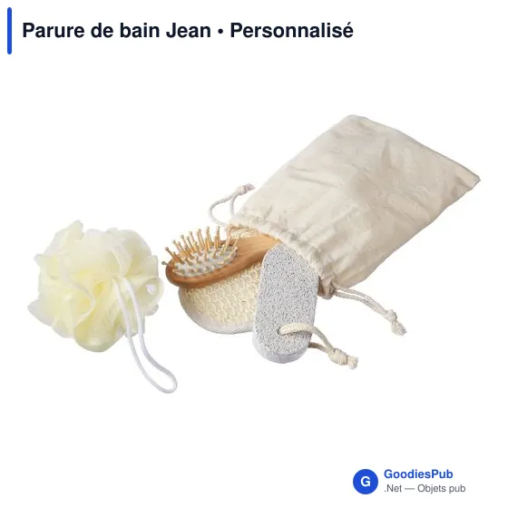 Parure de bain personnalisable avec logo - Jean - Image 2