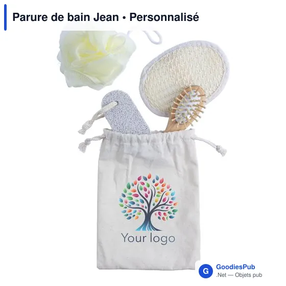 Parure de bain personnalisable avec logo - Jean - Image 3