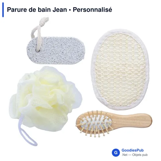 Parure de bain personnalisable avec logo - Jean - Image 4
