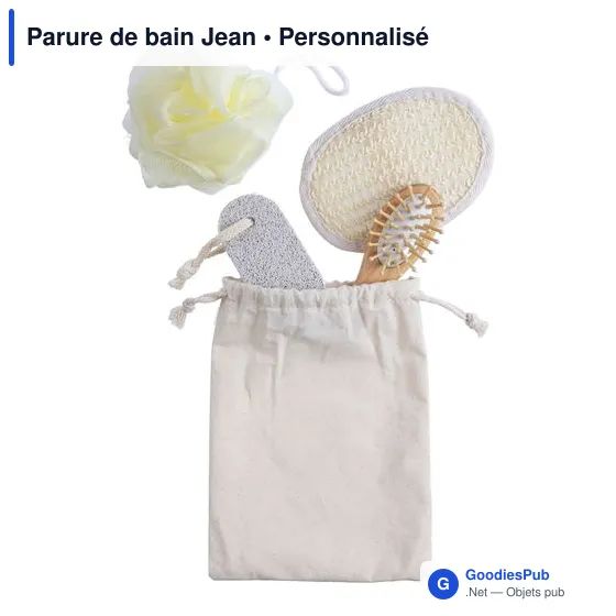 Parure de bain personnalisable avec logo - Jean - Image 5