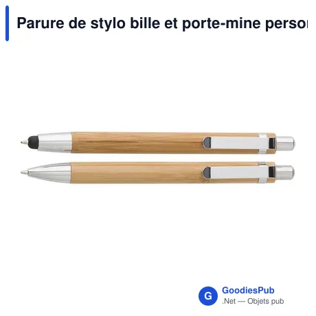 Parure de stylo bille et porte-mine personnalisable avec logo Darlene