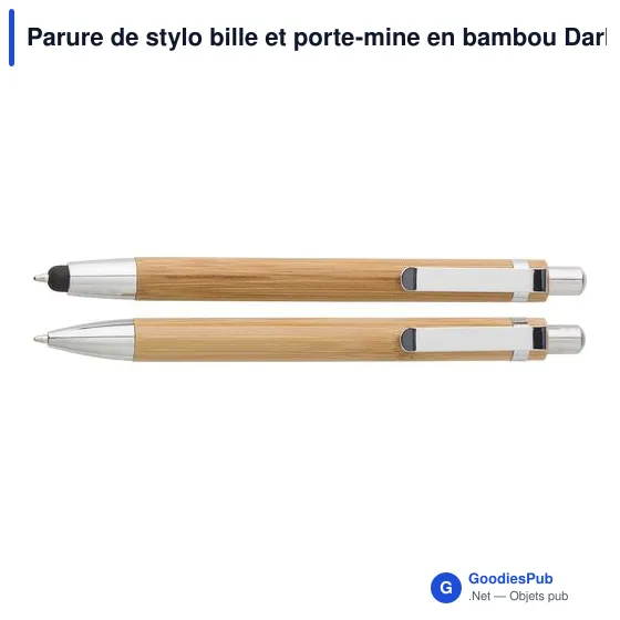 Parure de stylo bille et porte-mine personnalisable avec logo Darlene - Image 1