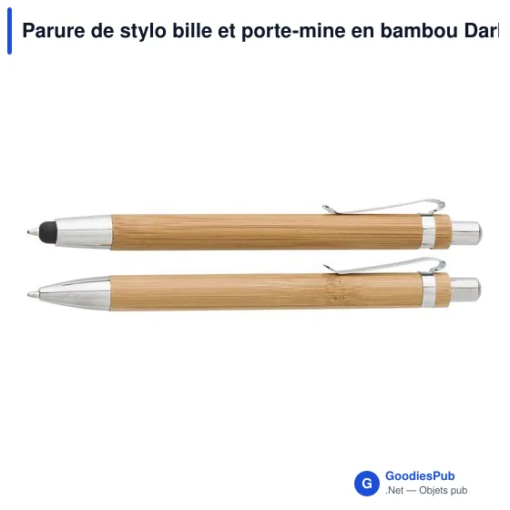 Parure de stylo bille et porte-mine personnalisable avec logo Darlene - Image 2