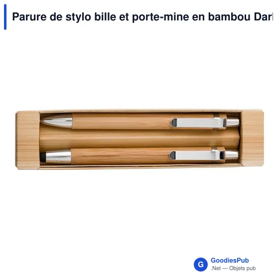 Parure de stylo bille et porte-mine personnalisable avec logo Darlene - Image 3