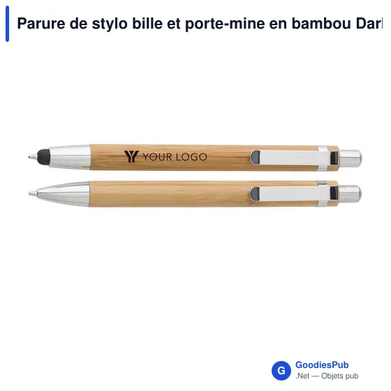 Parure de stylo bille et porte-mine personnalisable avec logo Darlene - Image 6