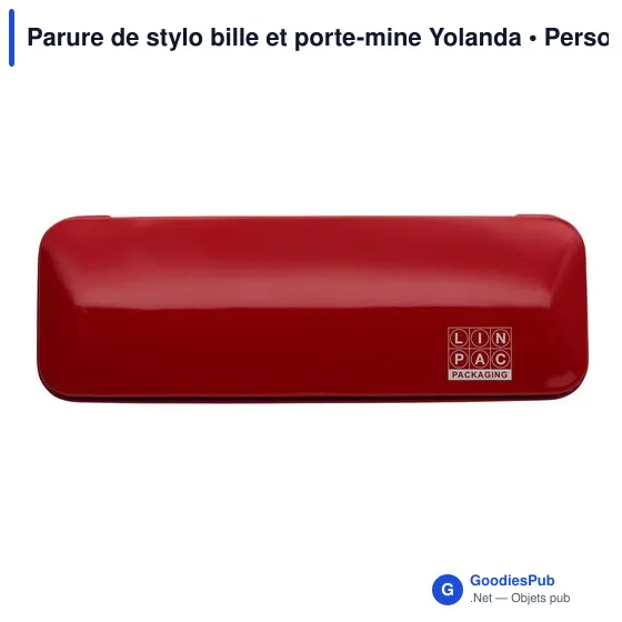 Parure de stylo bille et porte-mine personnalisable avec logo - Yolanda - Image 4