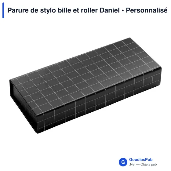 Parure de stylo bille et roller Daniel - Image 1