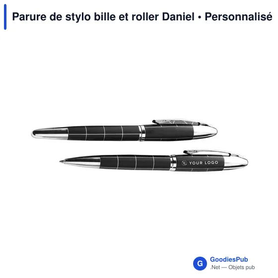 Parure de stylo bille et roller Daniel - Image 4