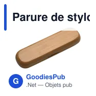 Parure de stylo bille et roller personnalisable en bambou Addieavec logo - Miniature 3