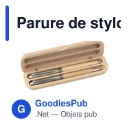Parure de stylo bille et roller personnalisable en bois Olivieroavec logo - Miniature 3