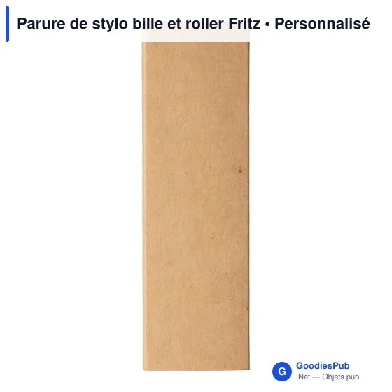 Parure de stylo bille et roller personnalisable avec logo - Fritz - Image 4