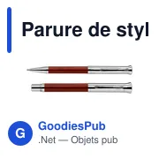 Parure de stylo bille et roller Robin - Miniature 1