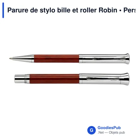 Parure de stylo bille et roller Robin
