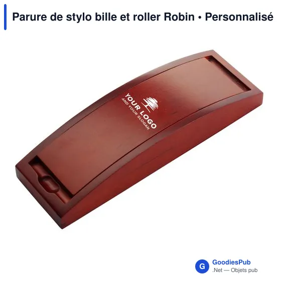 Parure de stylo bille et roller Robin - Image 5