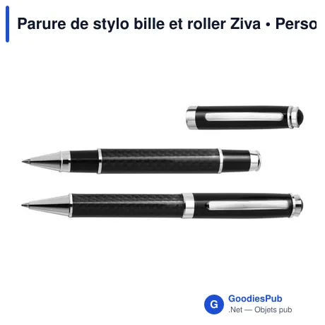 Parure de stylo bille et roller Ziva