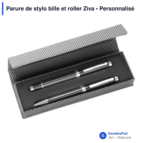 Parure de stylo bille et roller Ziva - Image 3