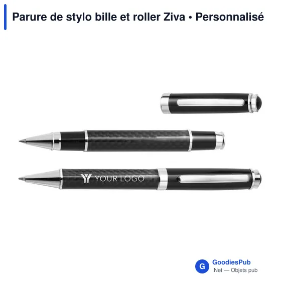 Parure de stylo bille et roller Ziva - Image 5