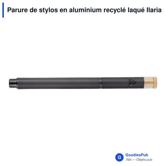 Parure de stylos en aluminium recyclé laqué Ilaria - Image 22