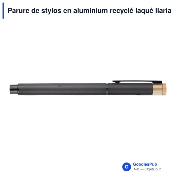 Parure de stylos en aluminium recyclé laqué Ilaria - Image 51