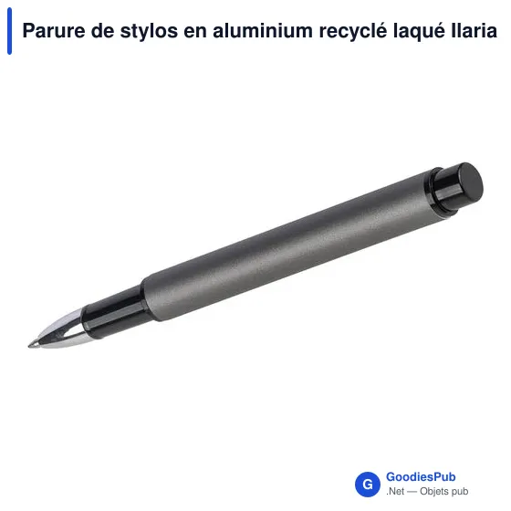 Parure de stylos en aluminium recyclé laqué Ilaria - Image 71