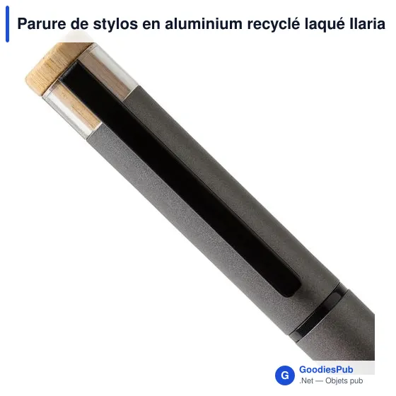Parure de stylos en aluminium recyclé laqué Ilaria - Image 78