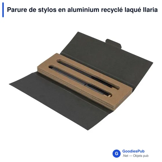 Parure de stylos en aluminium recyclé laqué Ilaria - Image 9