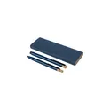 Variante bleu - Parure de stylos personnalisable en aluminium recyclé Ilariaavec logo