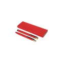 Variante rouge - Parure de stylos en aluminium recyclé laqué Ilaria