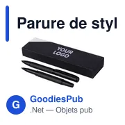 Parure de stylos en métal et laiton écologique Adel - Miniature 3