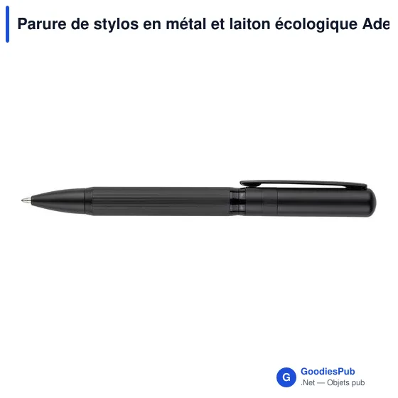 Parure de stylos en métal et laiton écologique Adel - Image 4