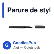 Parure de stylos en métal et laiton écologique Adel - Miniature 5