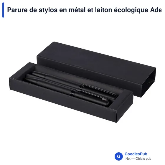 Parure de stylos en métal et laiton écologique Adel - Image 6