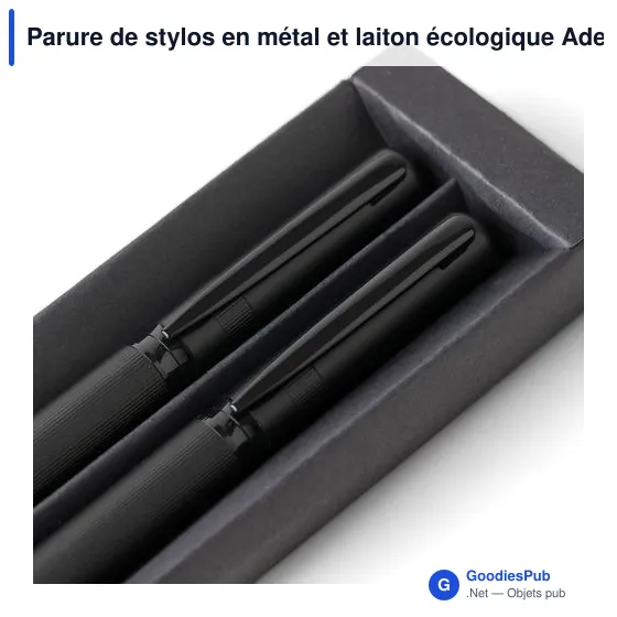 Parure de stylos en métal et laiton écologique Adel - Image 7