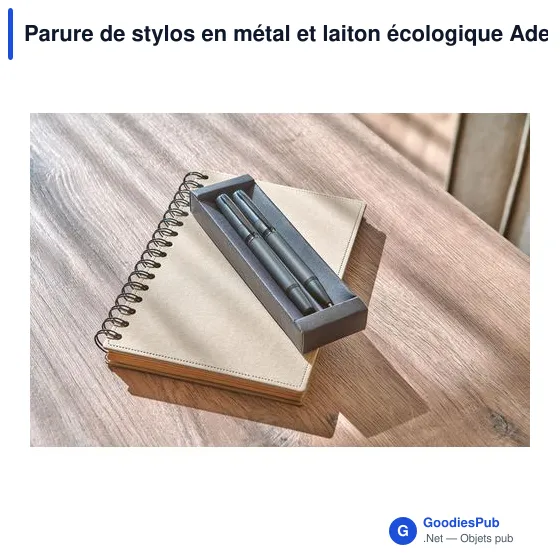 Parure de stylos en métal et laiton écologique Adel - Image 8
