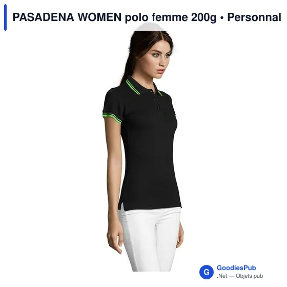 PASADENA WOMEN polo femme 200g - Image 12