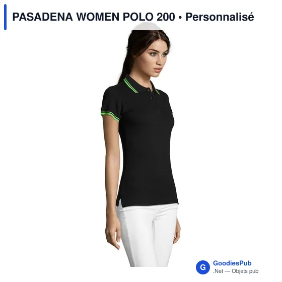 PASADENA WOMEN polo femme 200g - Image 9