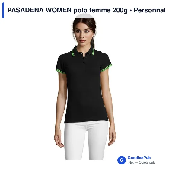 PASADENA WOMEN polo femme 200g - Image 10