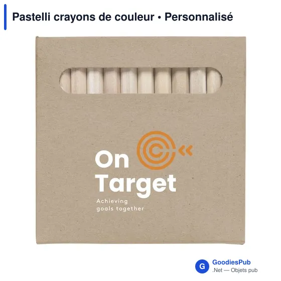 Crayons de couleur personnalisables en bois avec logo - Pastelli - Image 2