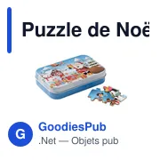 Puzzle de Noël personnalisable en bois avec logo - PAZURU - Miniature 1