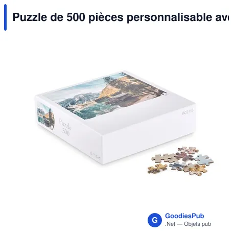 Puzzle de 500 pièces personnalisable avec logo entreprise