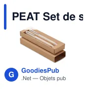 PEAT Set de stylo paille blé/ABS - Miniature 1