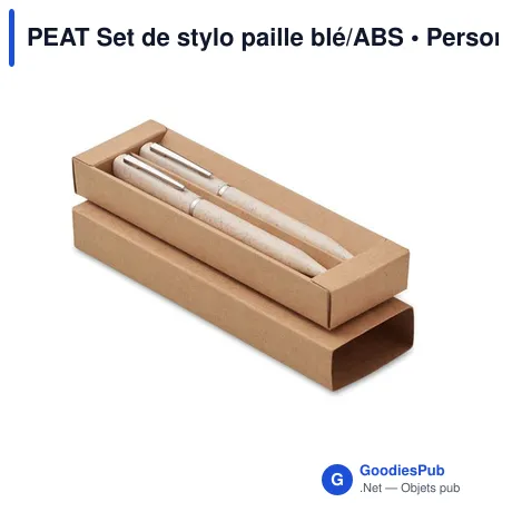 PEAT Set de stylo paille blé/ABS
