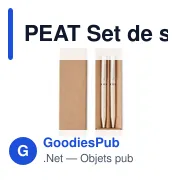 PEAT Set de stylo paille blé/ABS - Miniature 2
